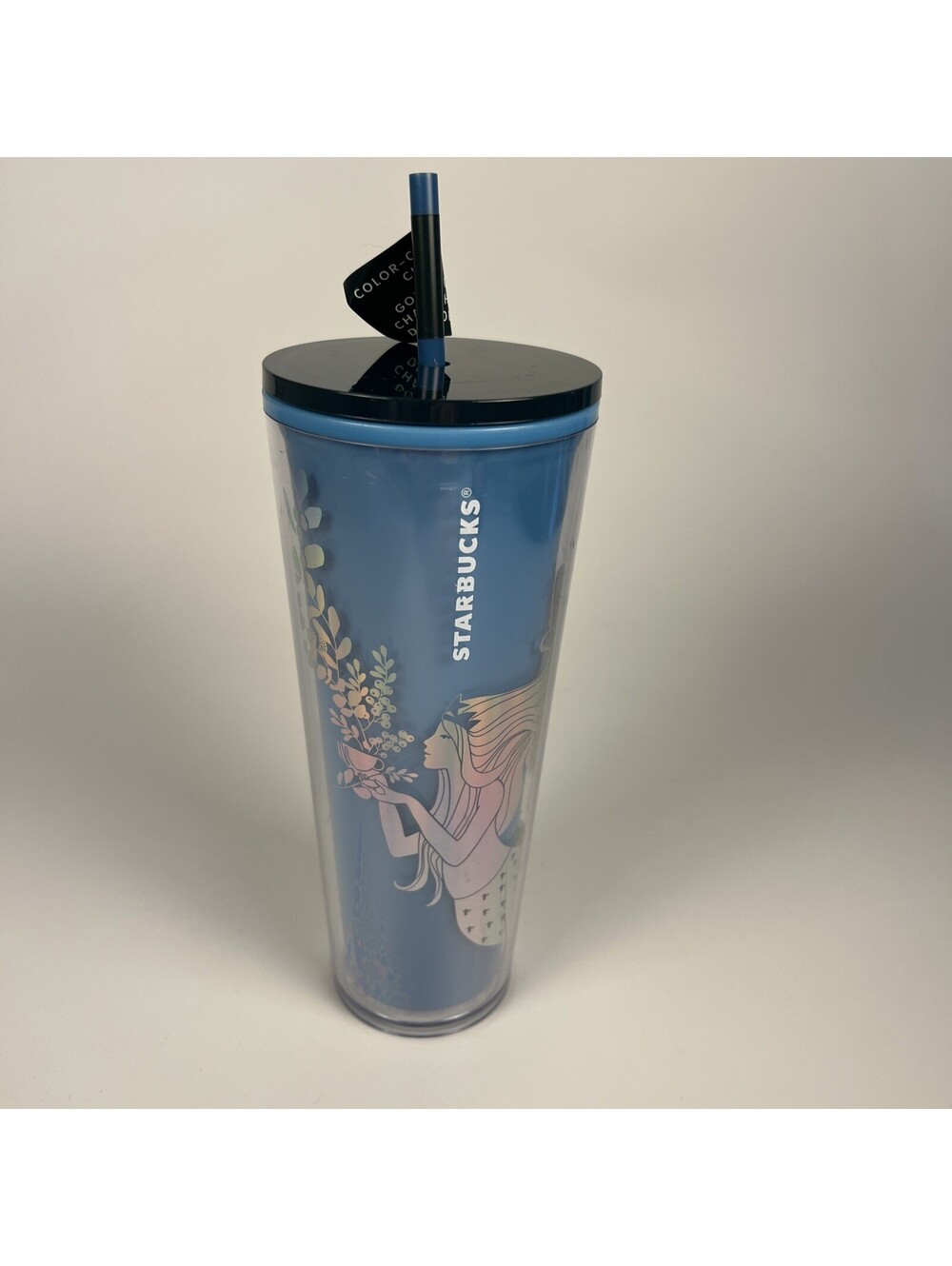 Starbucks 2021 Christmas Holiday Tumbler Iridescent Mermaid Blue